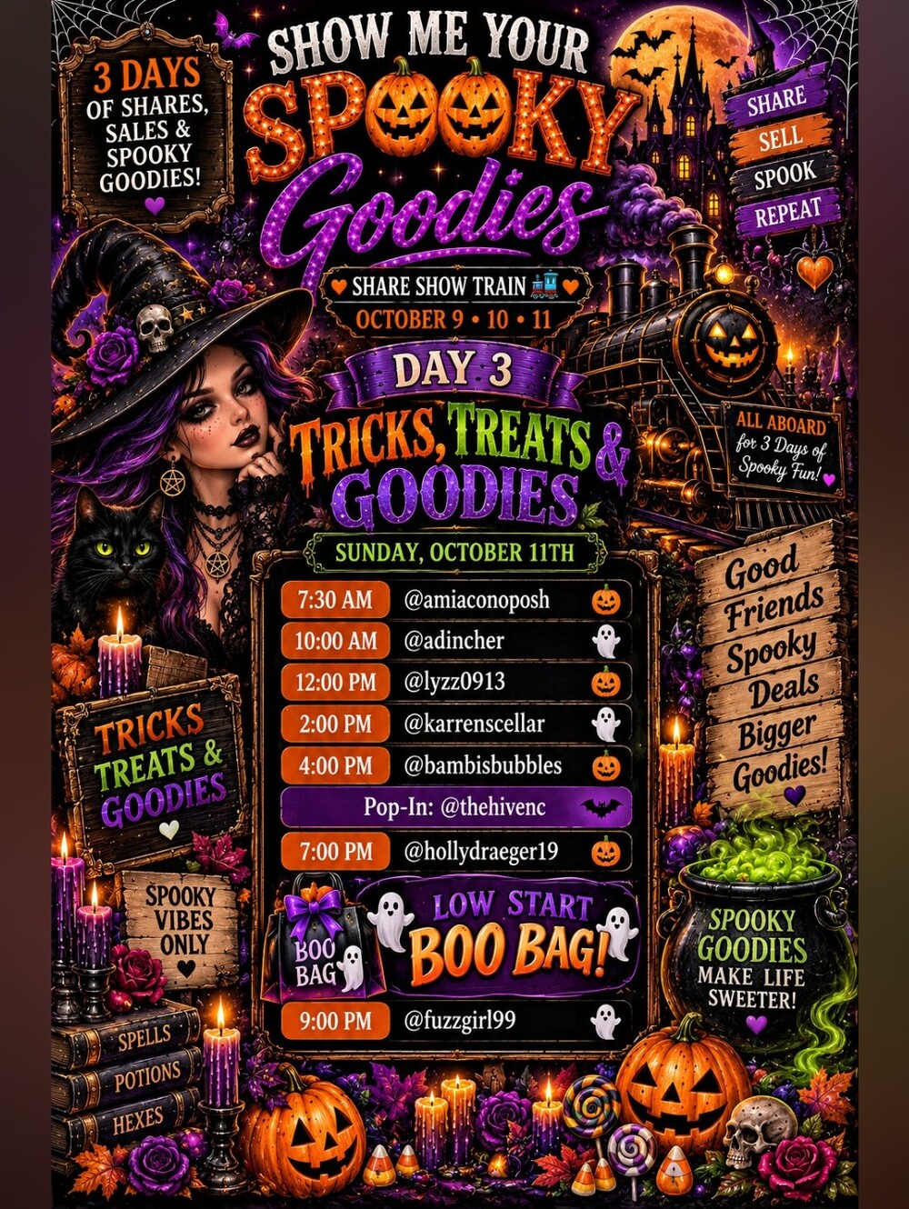🧜♀️Show Me Your Spooky Goodies 3-day Share Show Train October 9•10•11🧌 - Picture 4 of 8